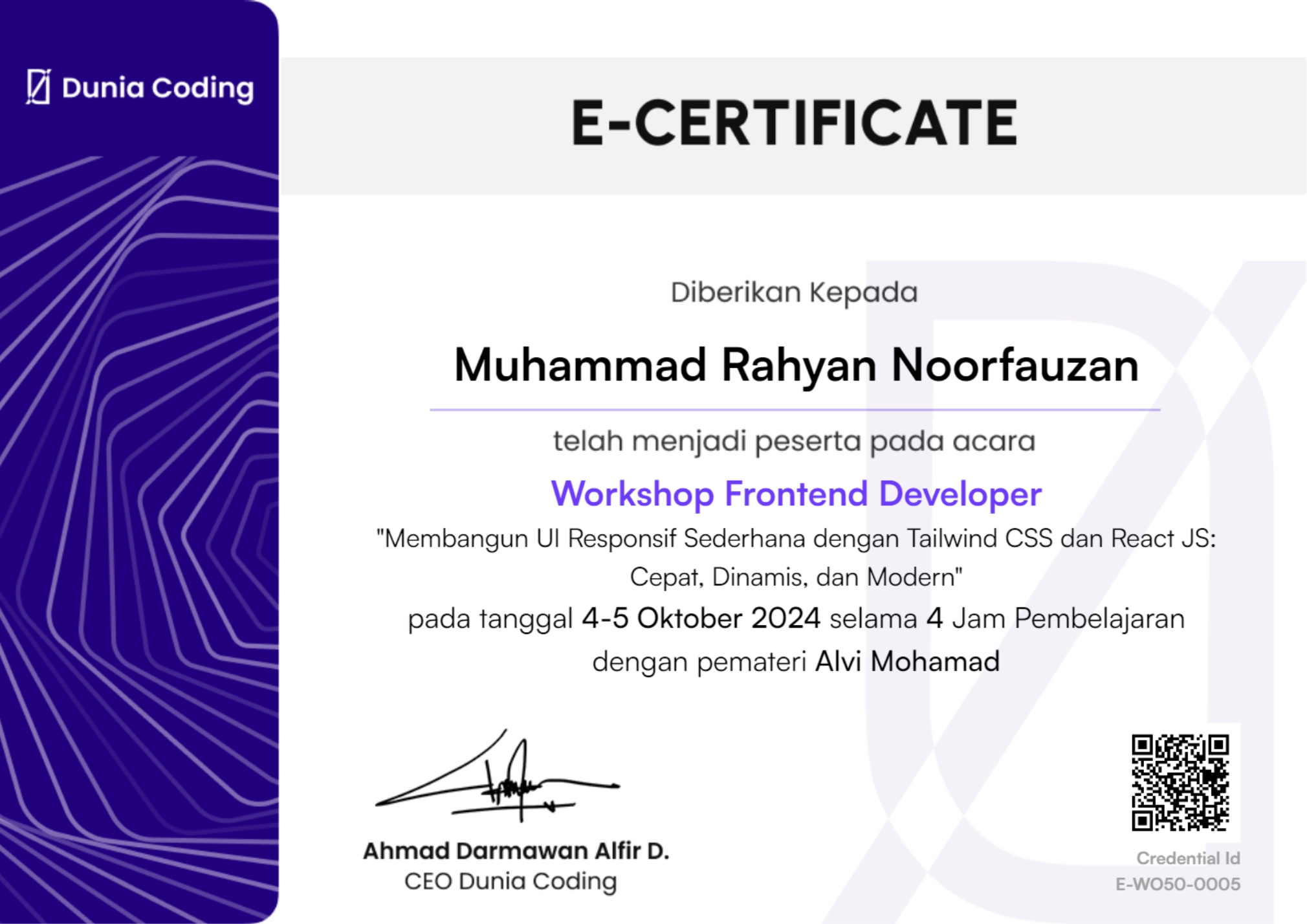 Workshop Frontend Developer